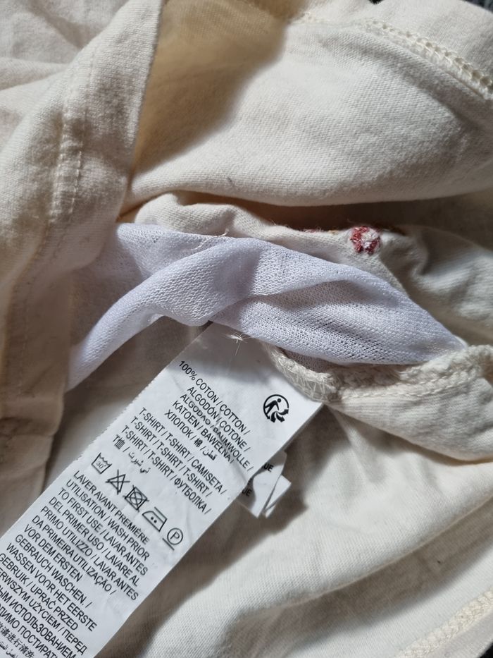 T-shirt avec fleurs brodée 24mois - photo numéro 5
