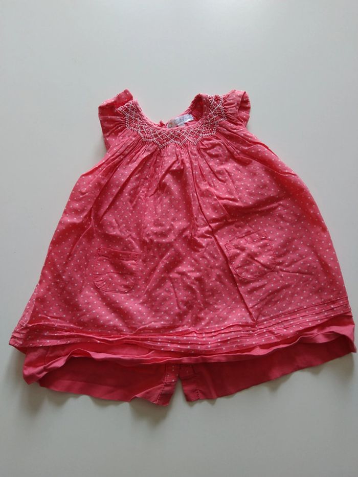 robe corail à pois fille 9 mois kitchoun