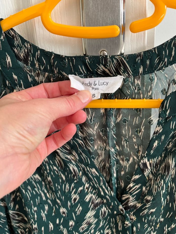 jolie blouse verte - photo numéro 3