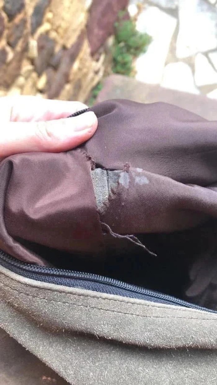 Sac seau en cuir gris anthracite - photo numéro 2