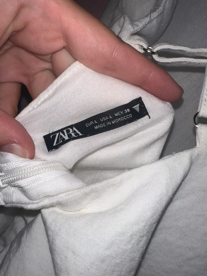 Joli robes Zara blanche manche bouffante - photo numéro 4