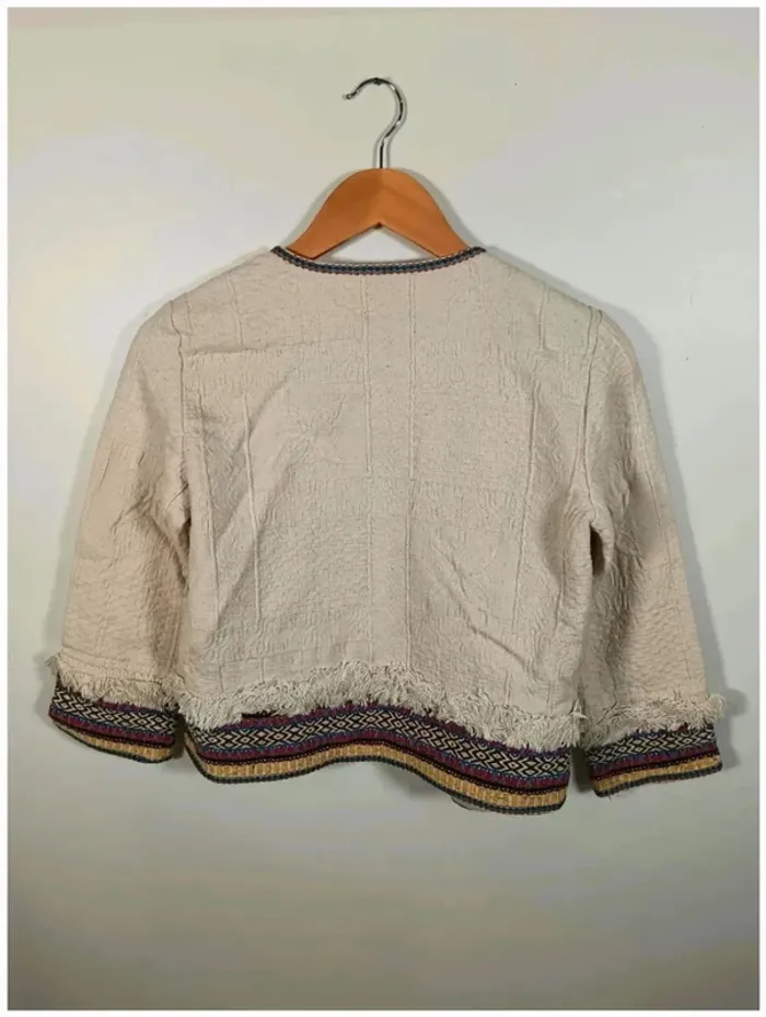 C5 veste crème Zara S - photo numéro 2