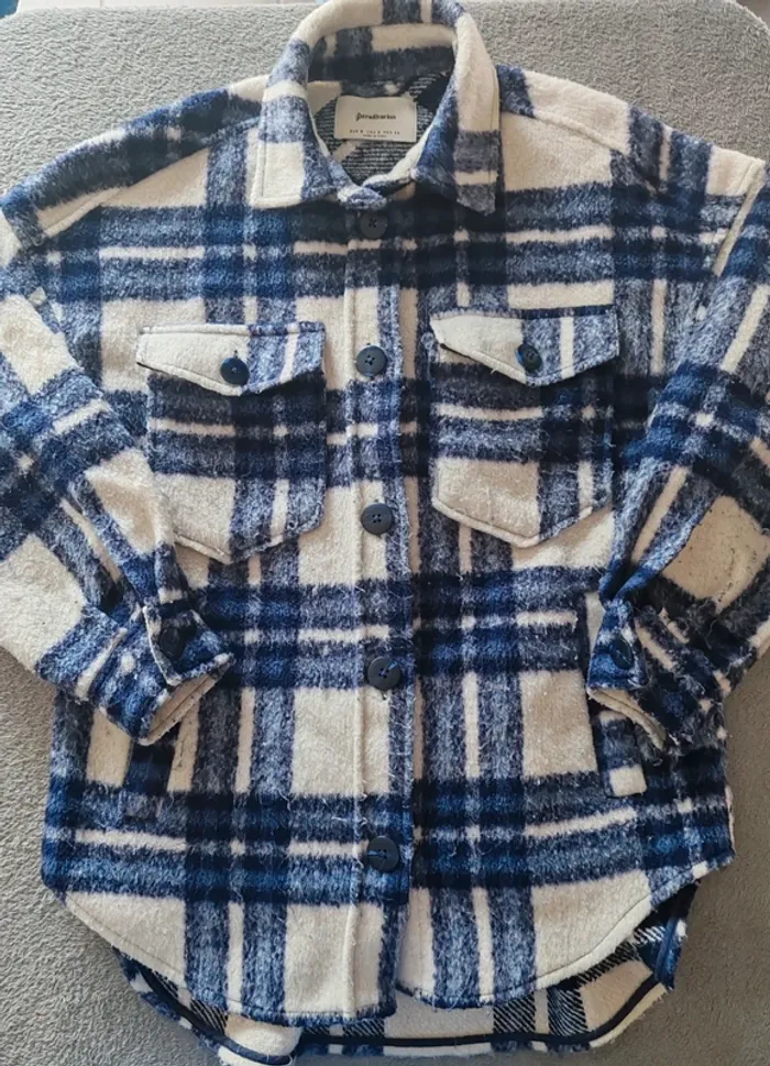 Surchemise “Checked Wool Blend” Stradivarius – Taille S