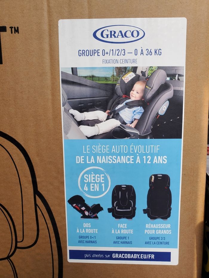Siège Auto Évolutif 4en1 GRACO SLIMFIT De la Naissance à 12 Ans.