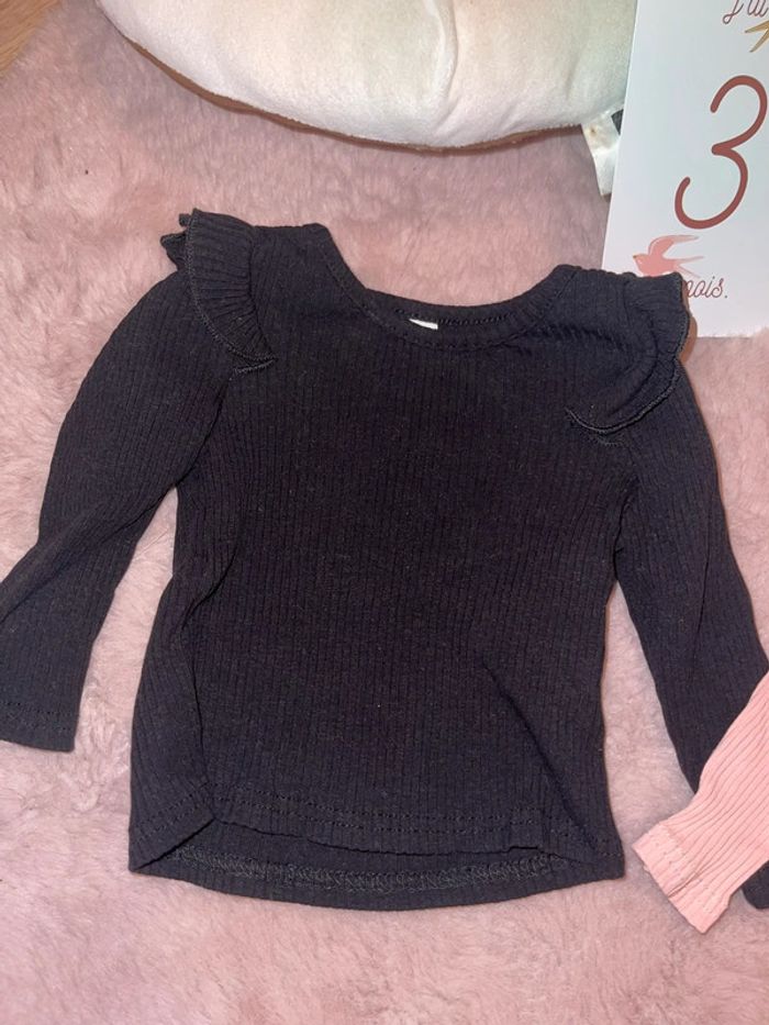 Lot de 3 tee shirt manche longue 3-6m - photo numéro 2