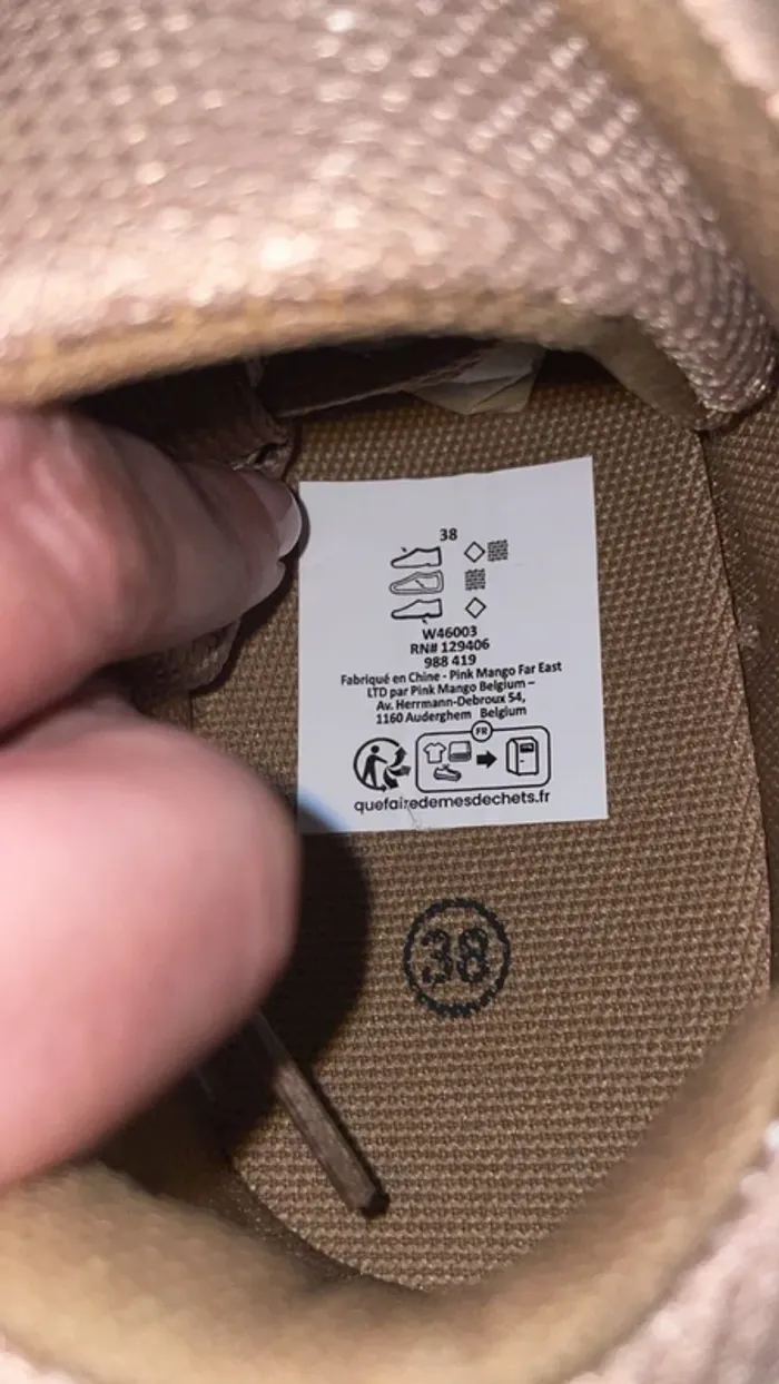 Baskets Femme Neuves Rose Gold/Cuivrées Taille 38 - Style Urbain Élégant - photo numéro 3