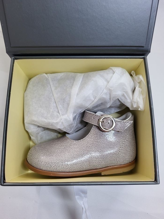 Chaussures fille en cuir gris Point 19 Made in France 🇨🇵 - photo numéro 4