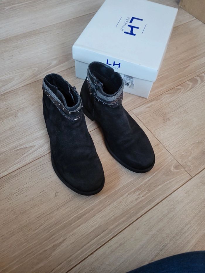 bottines Nubuck noires taille 34 LH