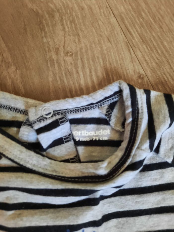 Tee shirt manches longues 9 mois vertbaudet - photo numéro 3