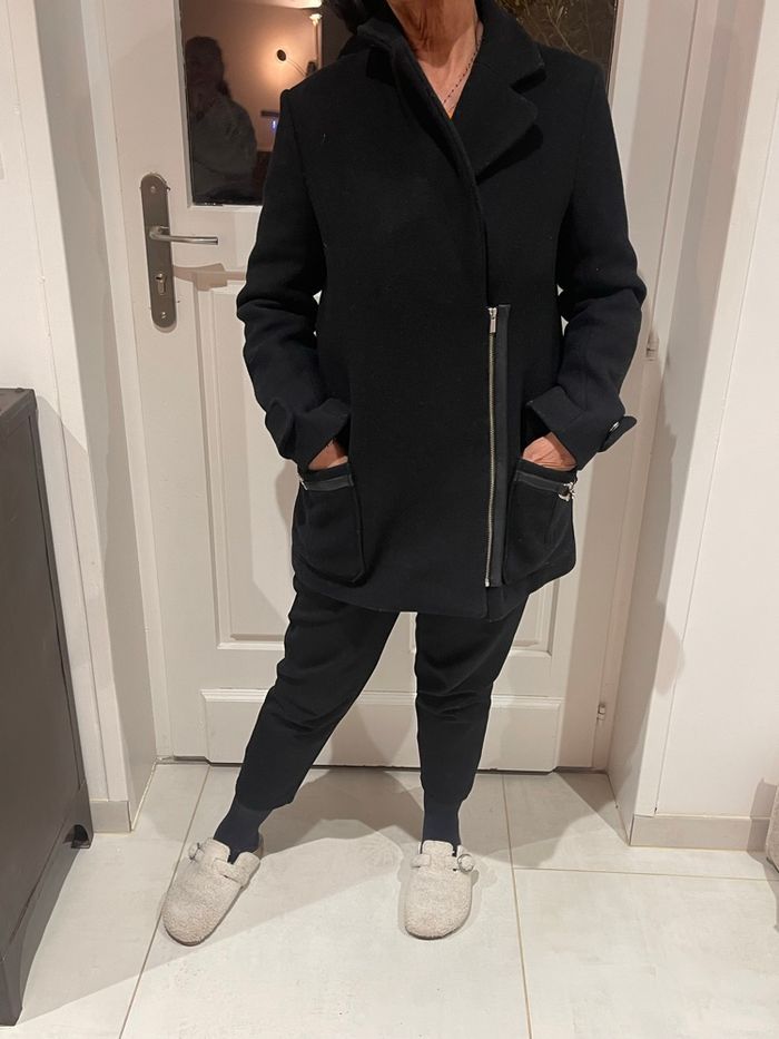 Manteau Gérard Darel T.36 laine noir - photo numéro 2