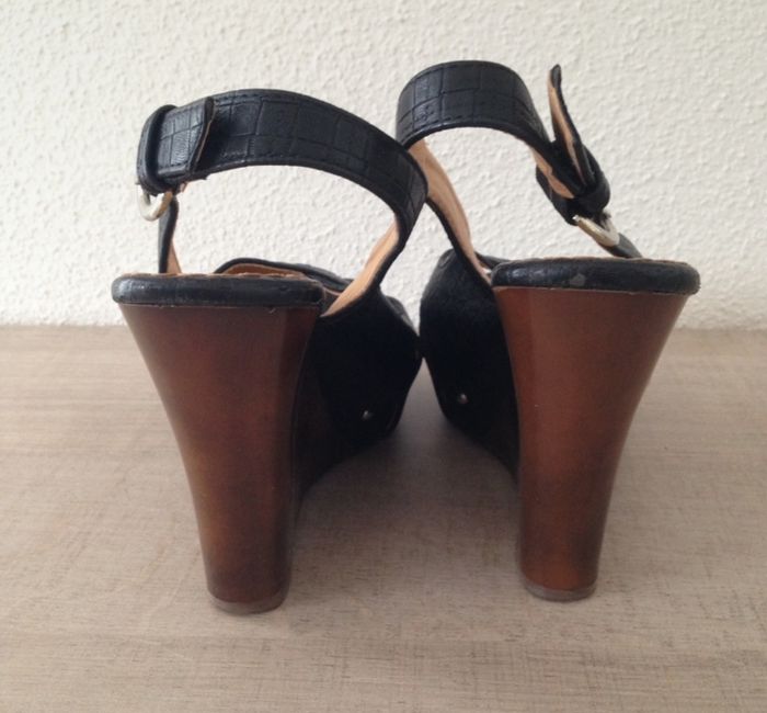 Sandales Vintage talons compensés p38 - photo numéro 2