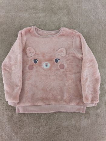 Gros Pull/Sweat Peluche Rose Bébé C&A