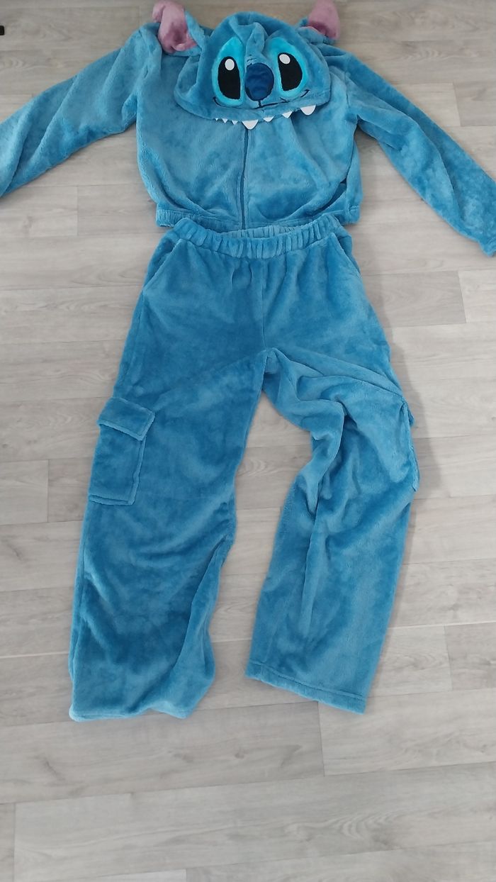 Ensemble pyjama veste et pantalon stitch undiz - photo numéro 4