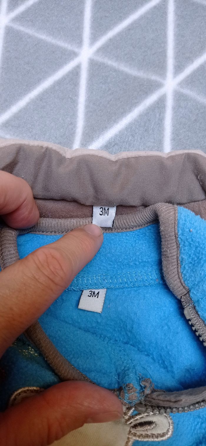 🦁 Ensemble pull polaire et doudoune sans manche, 3 mois - photo numéro 5