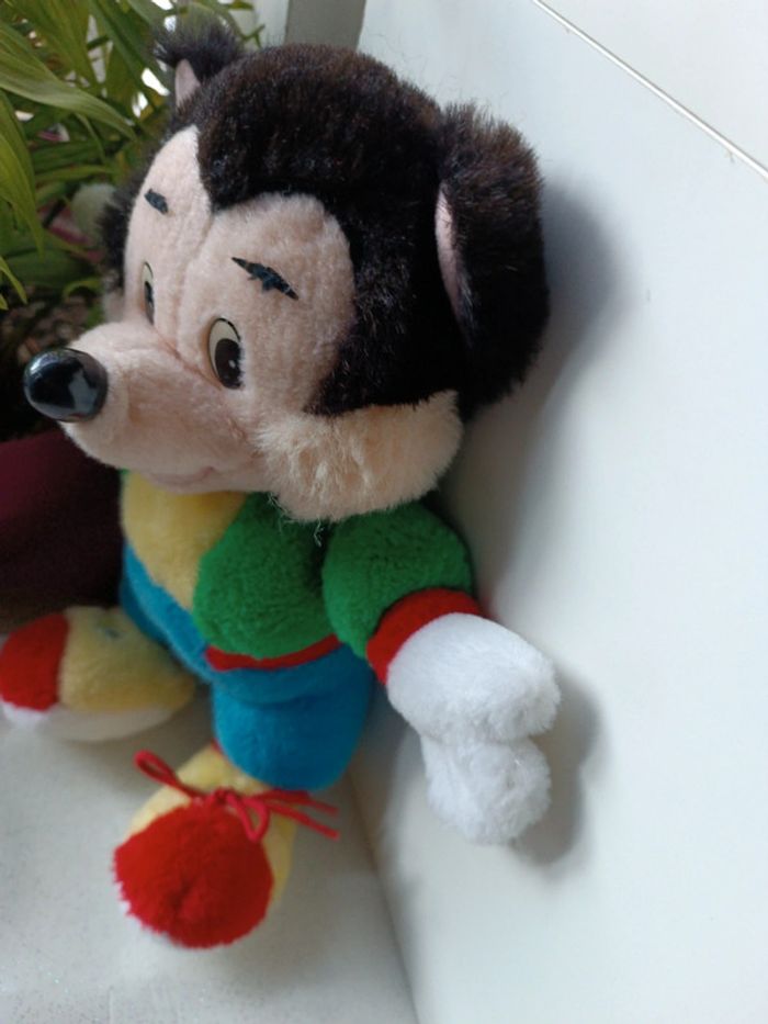 Peluche plush vtg vintage Disney nounours Teddy Bear loup Wolf 3 cochon pig bébé babies baby - photo numéro 6