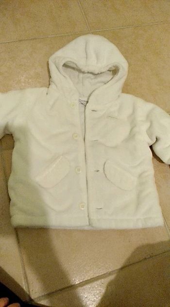 Veste blanc cassé en velour 12 mois