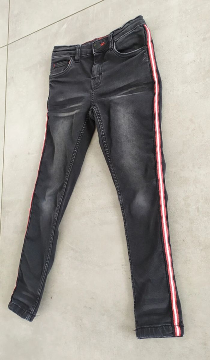 Jean slim garçon noir délavé taille 7 ans Liberto - photo numéro 2