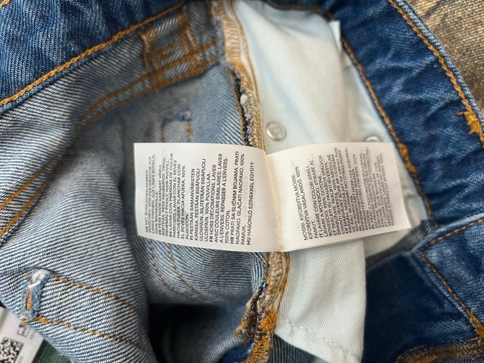 Jean droit doré et bleu Monki - photo numéro 8