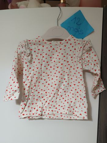 T-shirt coeurs 12 mois 