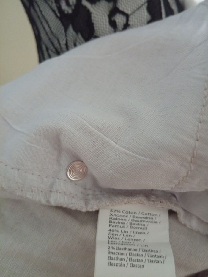 Joli pantalon droit peux faire mixte 52% coton et 46% Lin - photo numéro 6