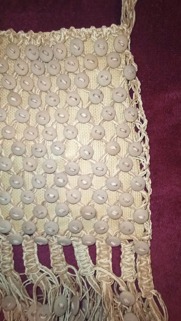 Deux magnifiques sacs a bandoulière avec boutons franges Neufs Giada - photo numéro 3