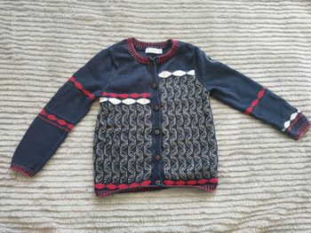 Gilet bleu doré blanc et rouge 5 ans