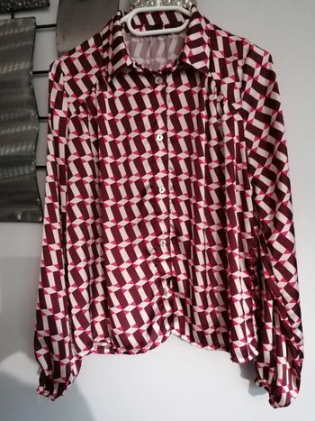 Chemise en satin vintage rose violet kiabi taille M