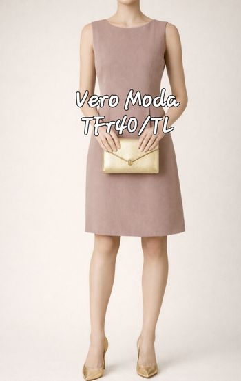 Vero Moda Robe TFr40/TL-Beige/Ecru- Sans manche, Doublée avec Dos Fantaisie en TBE