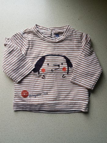 T-shirt manches longues - 1 mois