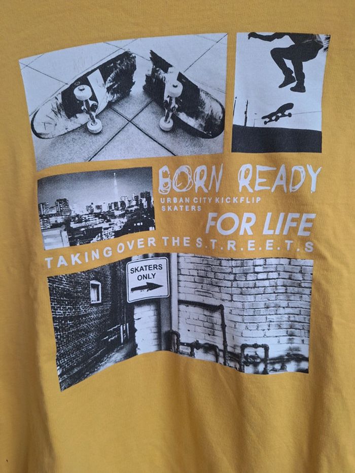 Pull jaune skate H&M enfant garçon 14 ans - photo numéro 3