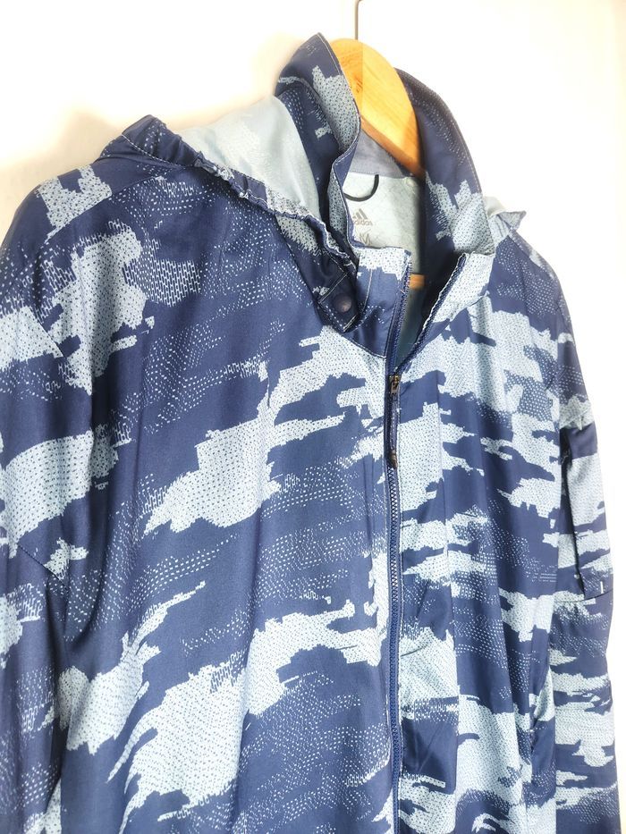 Veste légère Adidas, couleur bleu, taille M - photo numéro 3