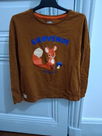 Tee-shirt Kiabi marron et multicolore