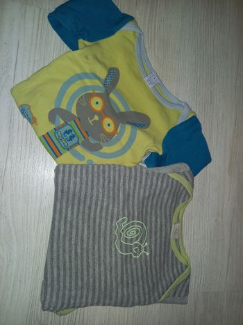 Lot de 2 bodies garçon 6 mois