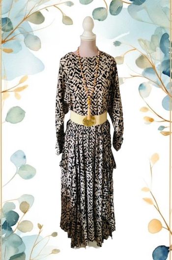 🖤🌿Robe à pans vintage authentique 70s 80s paneled dress🌿🖤
