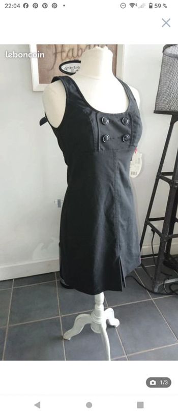 Robe noire salopette Esprit neuve t 34
