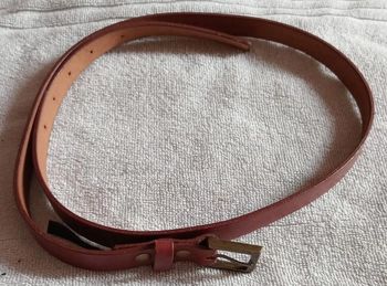 Ceinture en cuir bordeaux Naf Naf Taille 92 cm