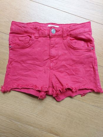 Short En Jean Zara Fille – Taille 11-12 – Bleu – Ourlet Brut Découpé – Légèrement Vieilli