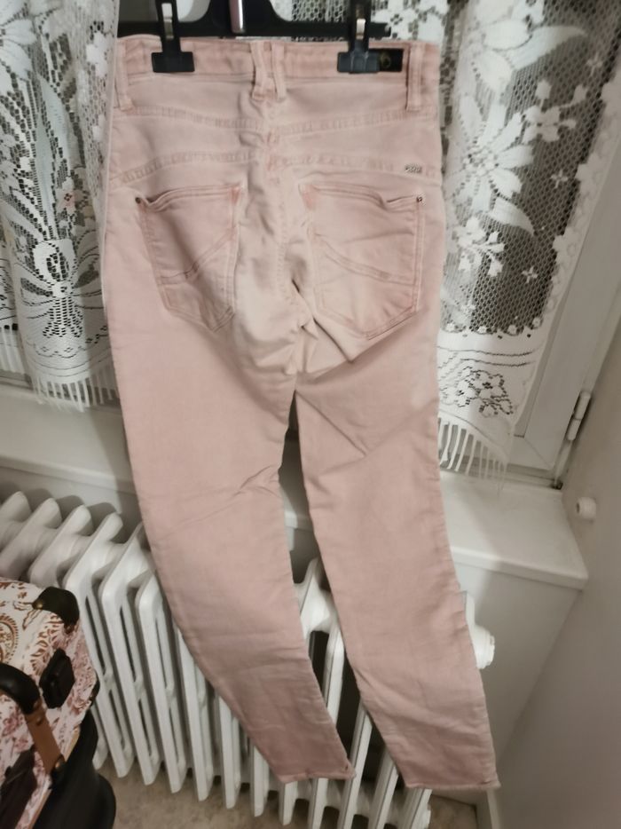 Jeans rose pâle/saumon "le temps des cerises" - photo numéro 3