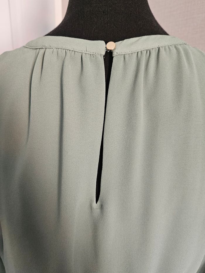 Robe manches longues vertes d'eau H&M taille 38 - photo numéro 8