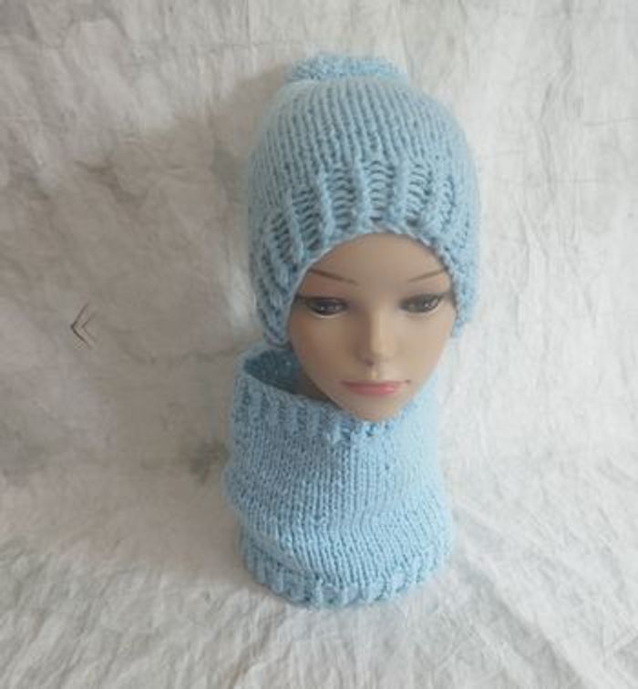 Ensemble bonnet col unisexe - photo numéro 2
