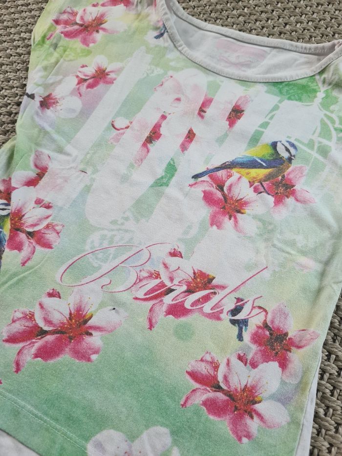 Lot de 3 t-shirts motifs "tropical" manches courtes fille - 6 ans - photo numéro 9