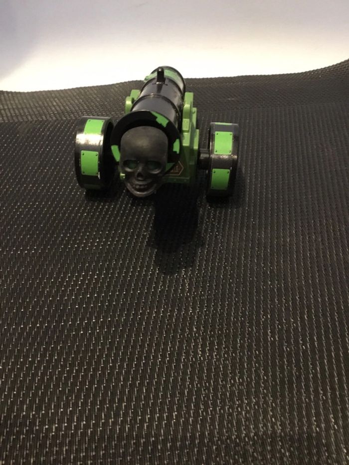 Playmobil canon pirates noir et vert avec projectile squelette tête de mort