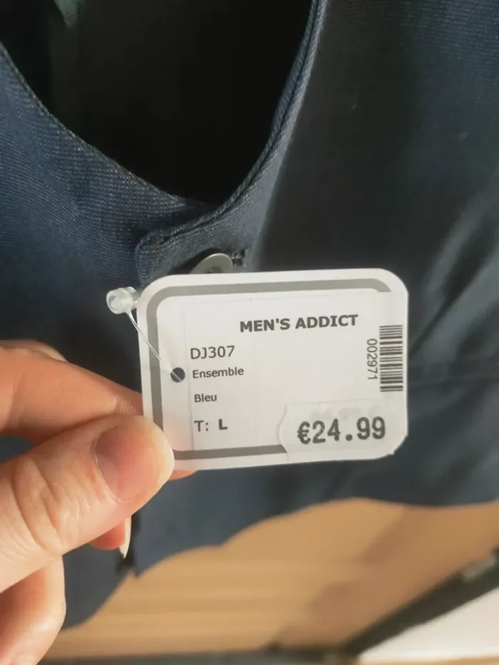 Boléro bleu et noir homme taille L - photo numéro 3