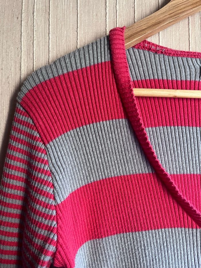 Gilet rose et gris taille 40 - photo numéro 2