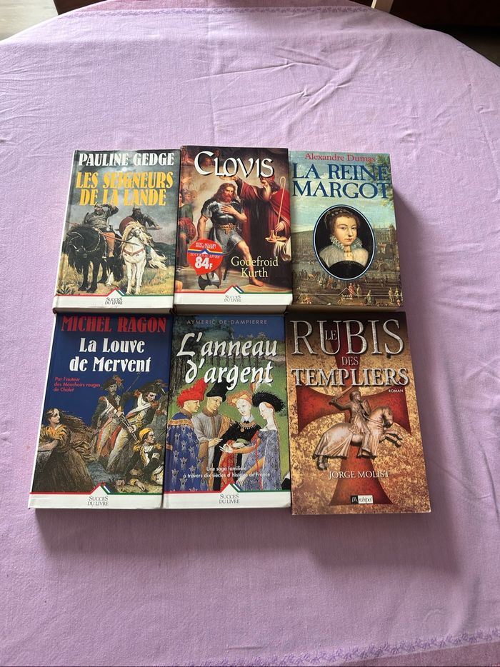 Lot 6 romans histoire auteurs divers