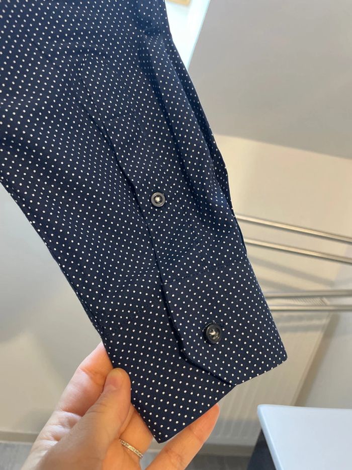 Chemise bleue à pois blanc - XXL - Oscar - photo numéro 2