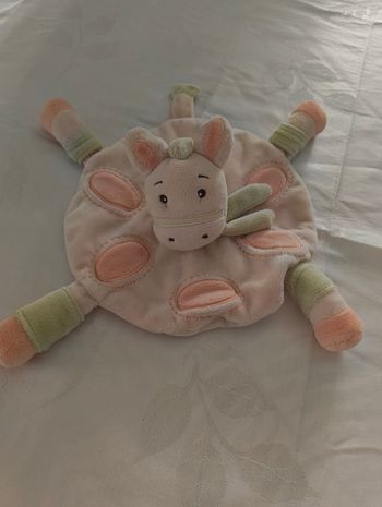 Doudou plat rond vache