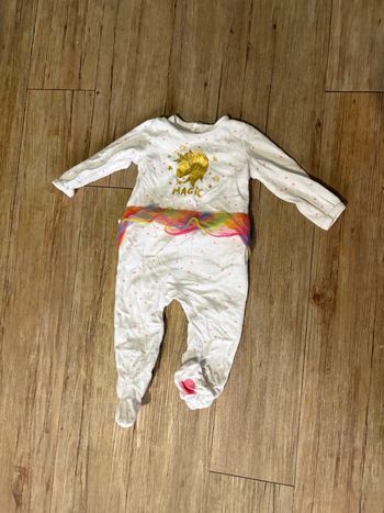 Pyjama licorne in extenso 74 cm