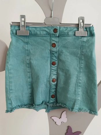 Jupe en jean bleu vert Kiabi taille 8 ans