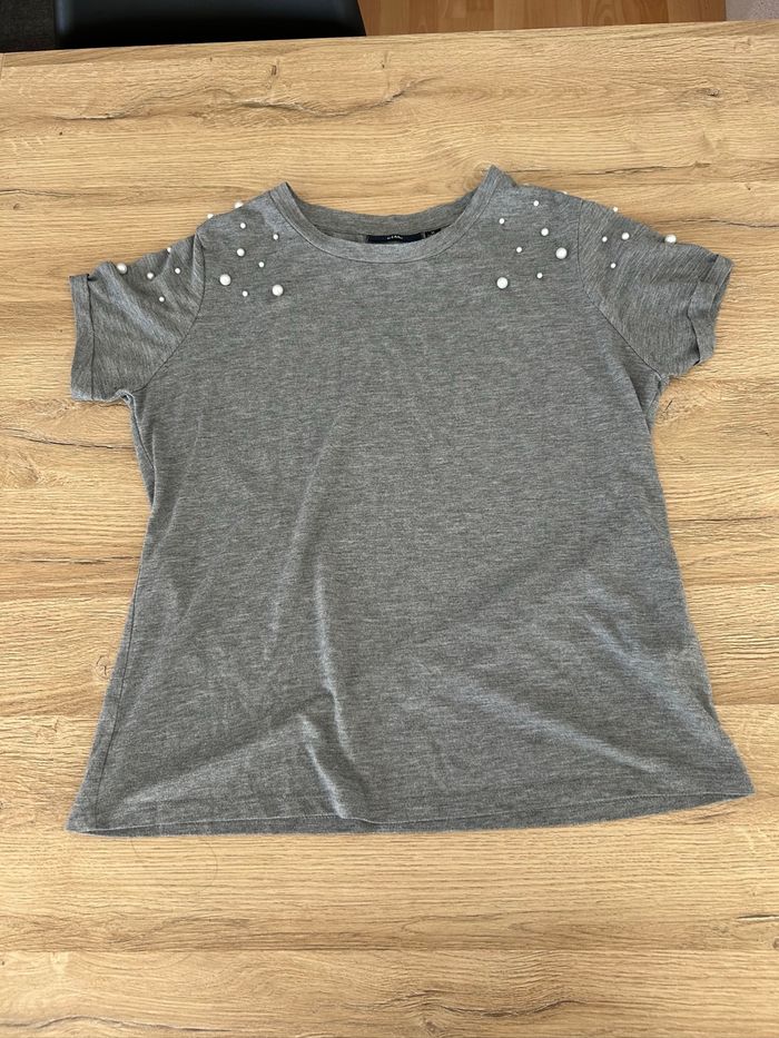T-Shirt manches courtes gris femme taille M Kiabi